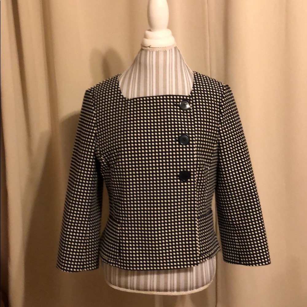 Navy With White Polka Dot Jacket